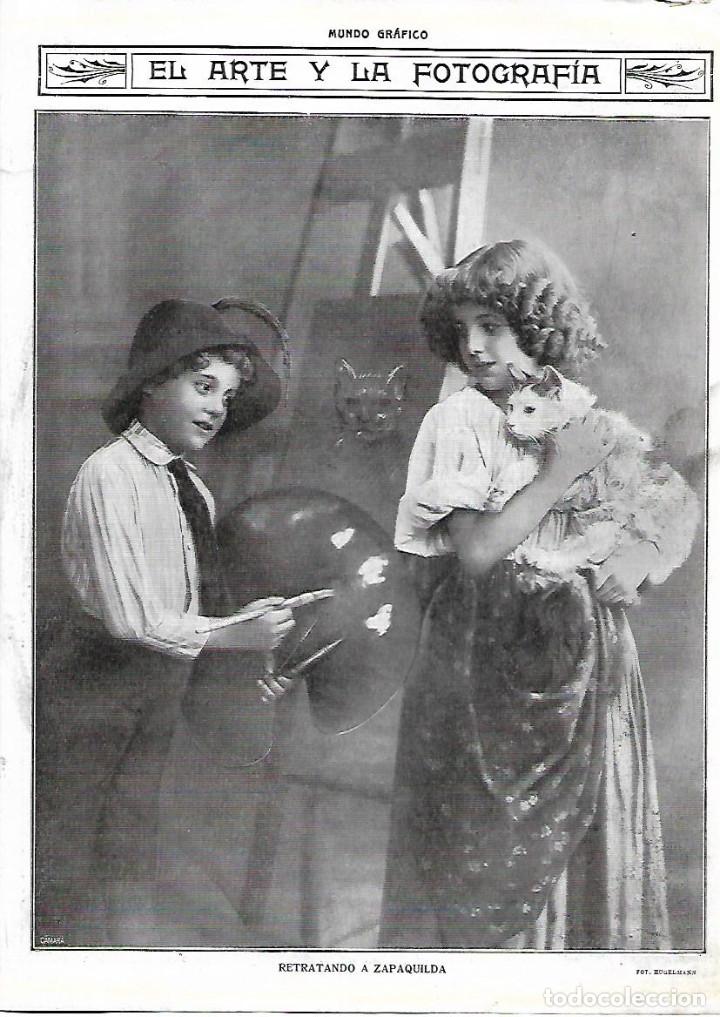 Collectionnisme: A&Ntilde;O 1915 RECORTE PRENSA ARTE Y FOTOGRAFIA RETRATANDO A ZAPAQUILDA FOTO HUGELMANN
