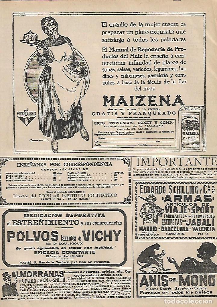 Collecting paper: A&Ntilde;O 1922 RECORTE PRENSA PUBLICIDAD MAIZENA