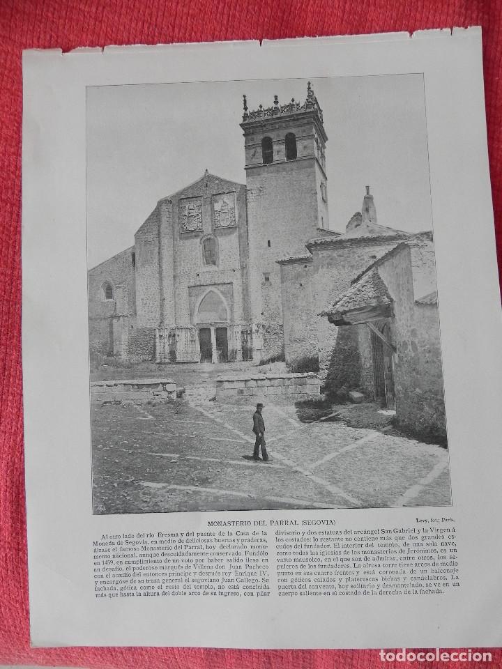 Coleccionismo: MONASTERIO DEL PARRAL (SEGOVIA). ANTIGUA L&Aacute;MINA. A&Ntilde;O 1898 (LN00007)@