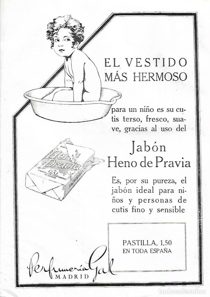 Collectionnisme: A&Ntilde;O 1924 RECORTE PRENSA PUBLICIDAD PASTILLA DE JABON HENO DE PRAVIA PERFUMERIA GAL