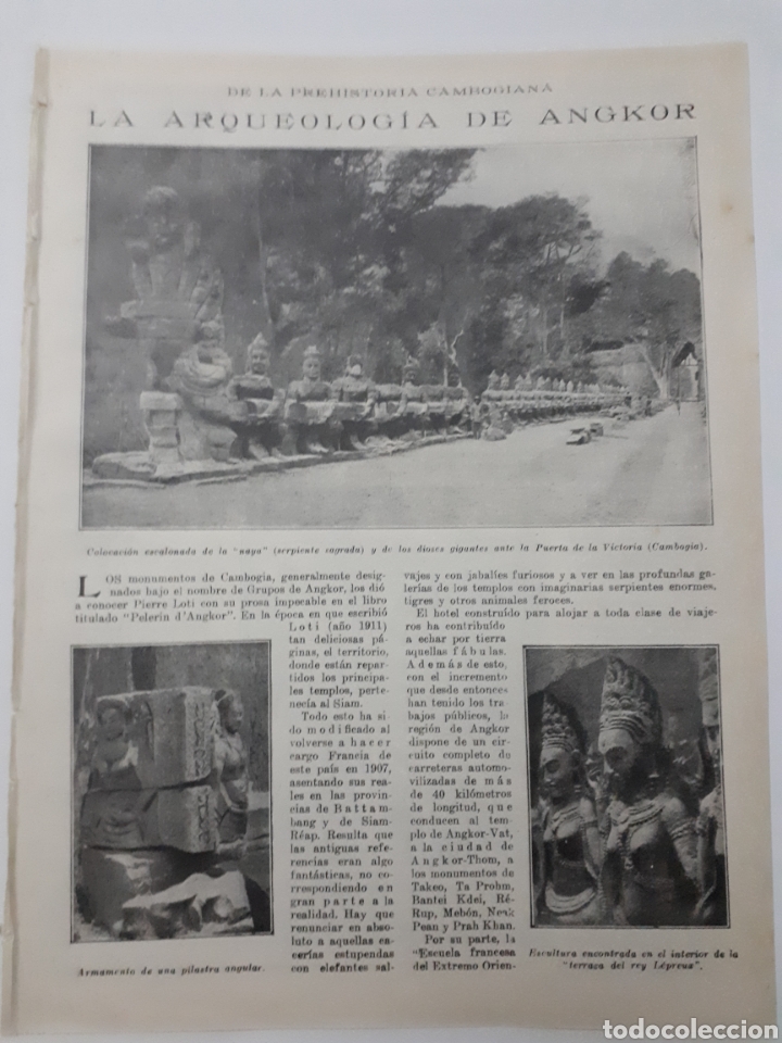 Coleccionismo: La arquitectura de &Aacute;ngkor. De la prehistoria Cambogiana. 1921