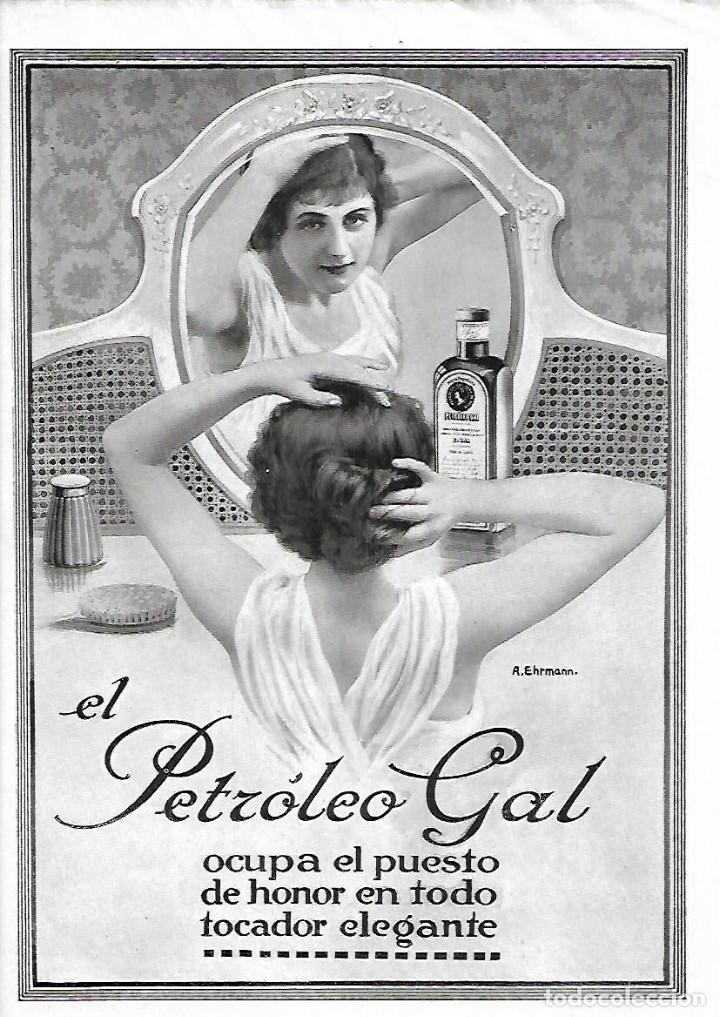 Collectionnisme: A&Ntilde;O 1913 RECORTE PRENSA PUBLICIDAD PETROLEO GAL CABELLO