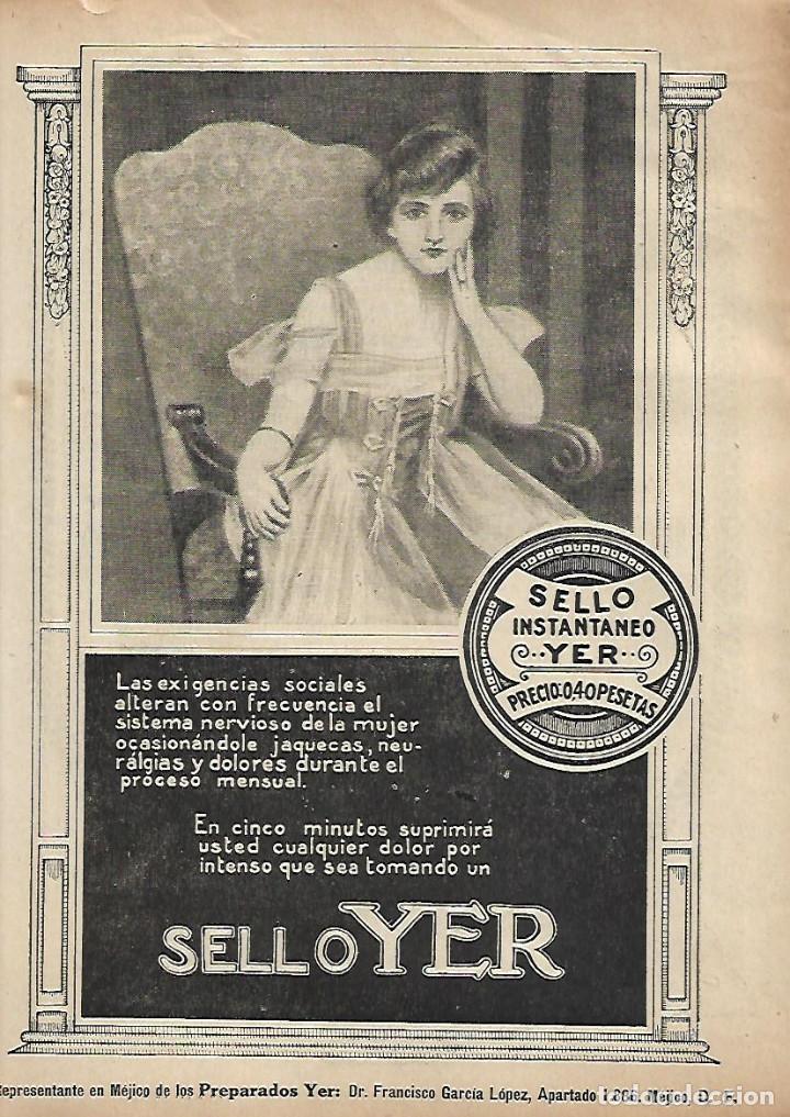 Collectionnisme: A&Ntilde;O 1922 RECORTE PRENSA PUBLICIDAD SELLO YER PREPARADOS YER FRANCISCO GARCIA LOPEZ