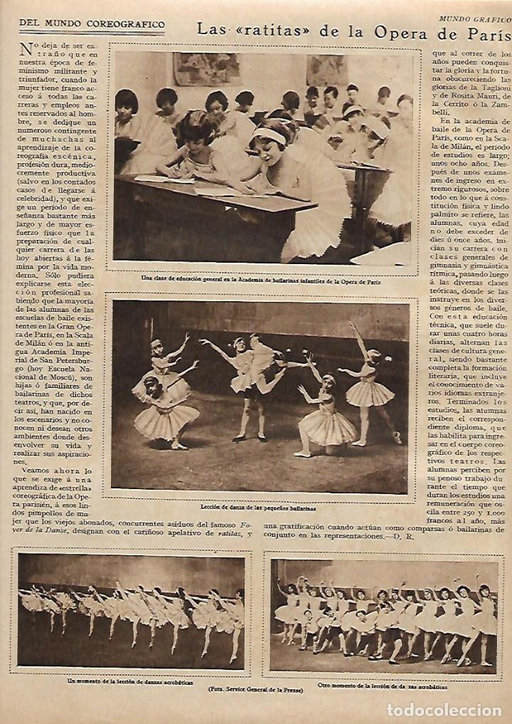 Collecting paper: A&Ntilde;O 1930 RECORTE PRENSA BALLET ACADEMIA DE BAILARINAS INFANTILES DE LA OPERA DE PARIS