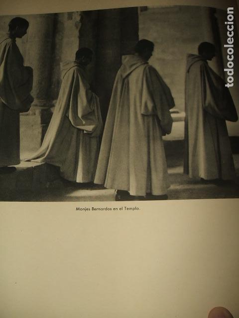 Collectionnisme: SANTA MARIA DE POBLET TARRAGONA MONJES ANTIGUA LAMINA HUECOGRABADO A&Ntilde;OS 40