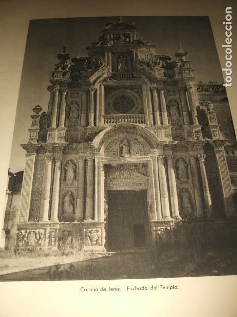 Collecting paper: JEREZ DE LA FRONTERA CADIZ LA CARTUJA FACHADA ANTIGUA LAMINA HUECOGRABADO A&Ntilde;OS 40