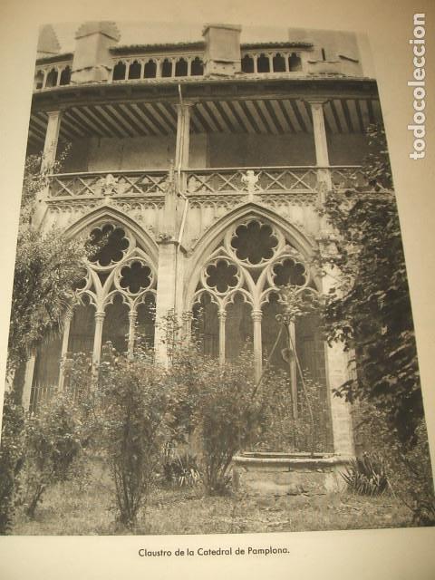 Collectionnisme: PAMPLONA CATEDRAL CLAUSTRO ANTIGUA LAMINA HUECOGRABADO A&Ntilde;OS 40
