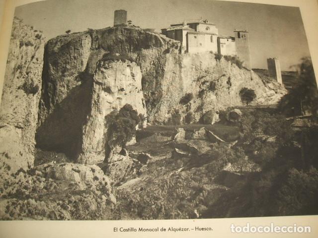 Collecting paper: ALQUEZAR HUESCA CASTILLO ANTIGUA LAMINA HUECOGRABADO A&Ntilde;OS 40