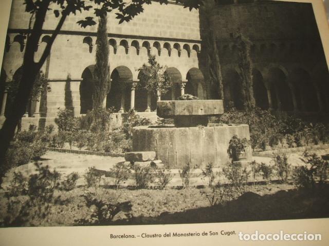 Collecting paper: SAN CUGAT DEL VALLES BARCELONA CLAUSTRO DEL MONASTERIO ANTIGUA LAMINA HUECOGRABADO A&Ntilde;OS 40