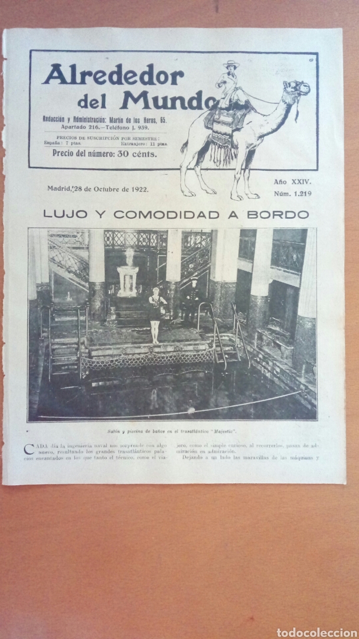 Coleccionismo: Lujo y comodidad a bordo, trasatl&aacute;nticos. / la codorniz, donde puede cazarse. 1922