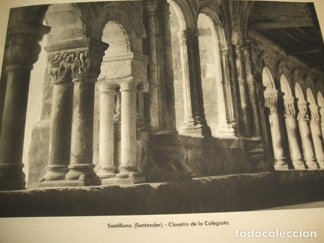 Collectionnisme: SANTILLANA DEL MAR CANTABRIA CLAUSTRO DE LA COLEGIATA ANTIGUA LAMINA HUECOGRABADO A&Ntilde;OS 40