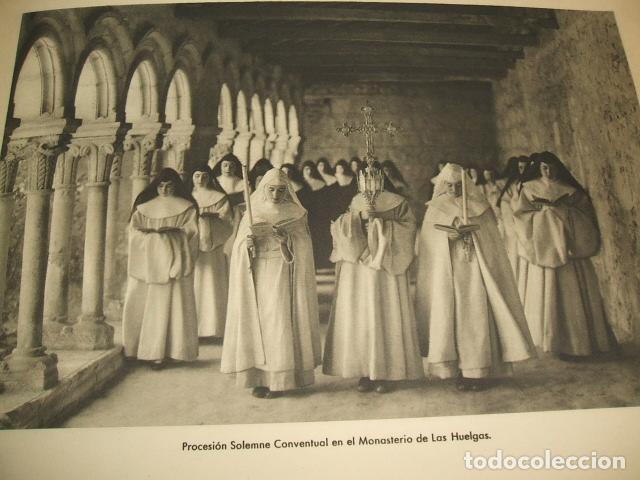 Collecting paper: BURGOS MONASTERIO DE LAS HUELGAS PROCESION SOLEMNE ANTIGUA LAMINA HUECOGRABADO A&Ntilde;OS 40