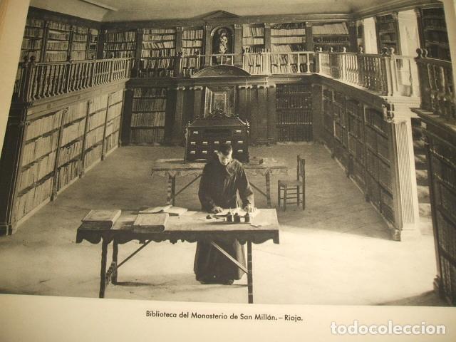 Collezionismo: SAN MILLAN DE LA COGOLLA LA RIOJA BIBLIOTECA ANTIGUA LAMINA HUECOGRABADO A&Ntilde;OS 40