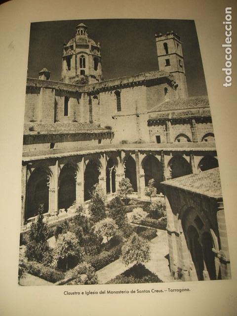Collezionismo: SANTAS CREUS TARRAGONA CLAUSTRO DEL MONASTERIO ANTIGUA LAMINA HUECOGRABADO A&Ntilde;OS 40