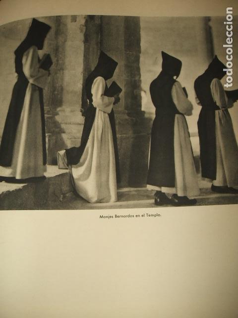 Collezionismo: MONASTERIO DE POBLET TARRAGONA MONJES ANTIGUA LAMINA HUECOGRABADO A&Ntilde;OS 40
