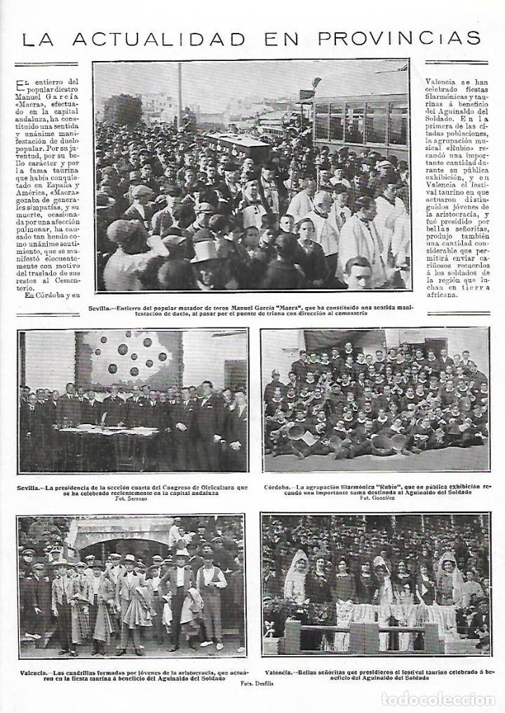 Collezionismo: A&Ntilde;O 1924 RECORTE PRENSA CORDOBA AGRUPACION FILARMONICA RUBIO CORO SEVILLA ENTIERRO TORERO MAERA