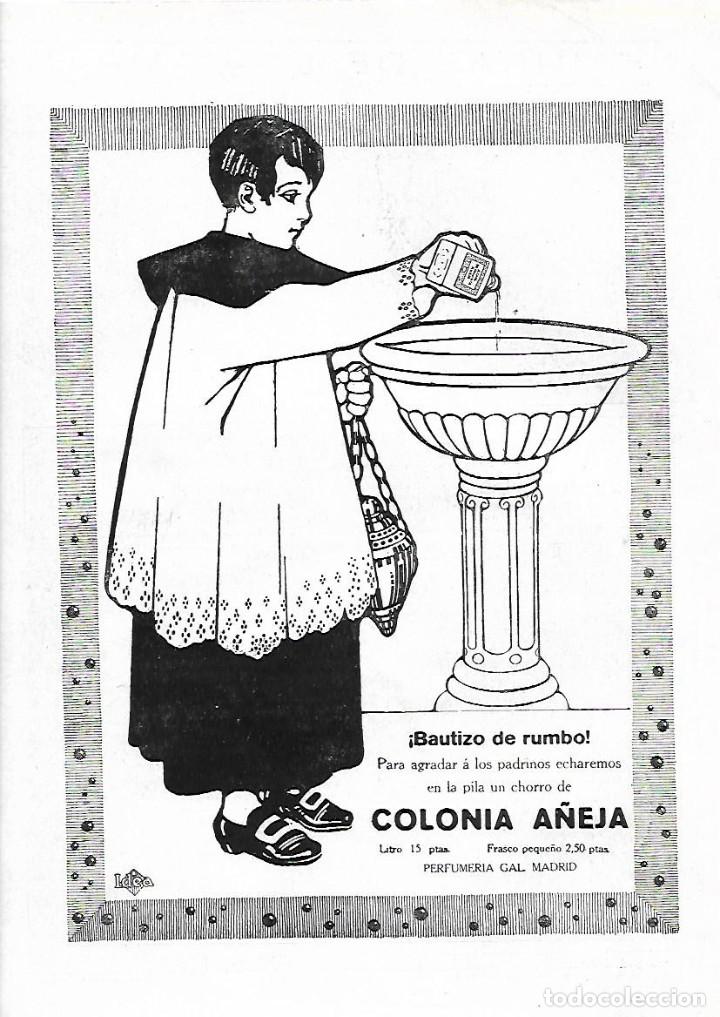 Collectionnisme: A&Ntilde;O 1921 RECORTE PRENSA PUBLICIDAD COLONIA A&Ntilde;EJA PERFUMERIA GAL