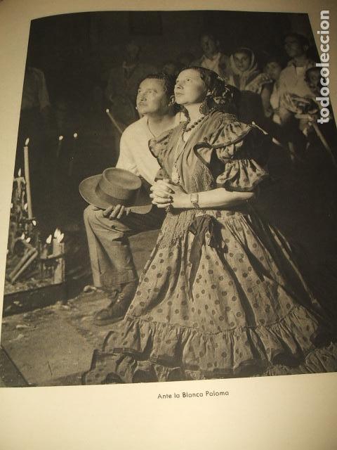 Colecionismo: ALMONTE HUELVA EL ROCIO ANTE LA BLANCA PALOMA ANTIGUA LAMINA HUECOGRABADO A&Ntilde;OS 40