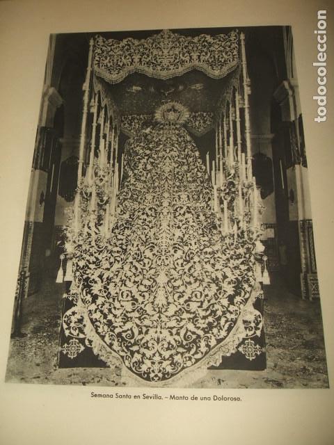 Collezionismo: SEVILLA SEMANA SANTA MANTO DE UNA DOLOROSA ANTIGUA LAMINA HUECOGRABADO A&Ntilde;OS 40