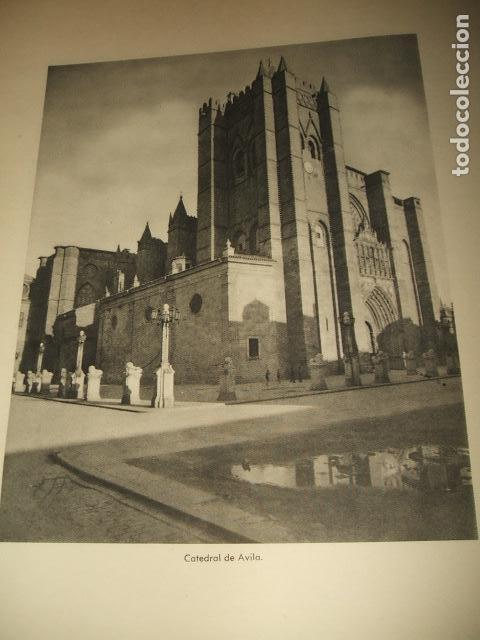 Colecionismo: AVILA CATEDRAL EL EXTERIOR ANTIGUA LAMINA HUECOGRABADO A&Ntilde;OS 40
