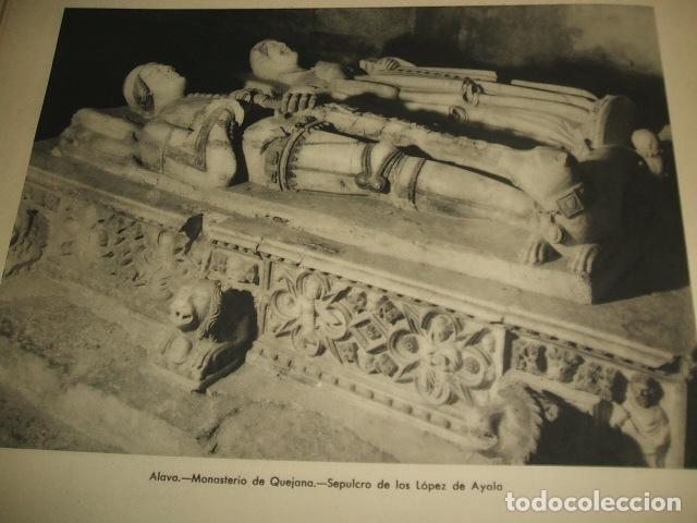 Colecionismo: ALAVA MONASTERIO DE QUEJANA SEPULCRO DE AYALA ANTIGUA LAMINA HUECOGRABADO A&Ntilde;OS 40