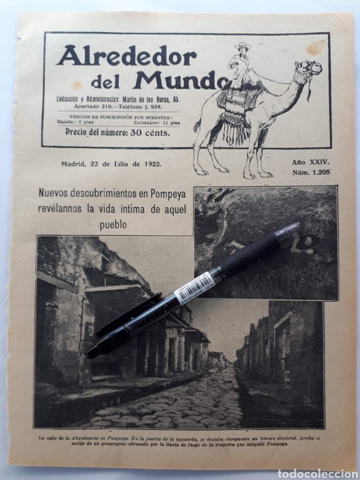 Coleccionismo: Nuevos descubrimientos en Pompeya / Genealog&iacute;a del caballo. 1922