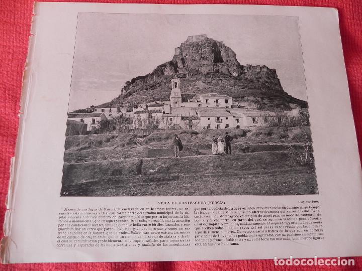 Coleccionismo: VISTA DE MONTEAGUDO (MURCIA). ANTIGUA L&Aacute;MINA. A&Ntilde;O 1898. (LN00013).@