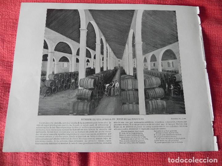 Coleccionismo: INTERIOR DE UNA BODEGA EN JEREZ DE LA FRONTERA. ANTIGUA L&Aacute;MINA. A&Ntilde;O 1898.@