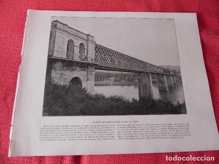 Coleccionismo: PUENTE INTERNACIONAL SOBRE EL MI&Ntilde;O. ANTIGUA L&Aacute;MINA DEL A&Ntilde;O 1898.@