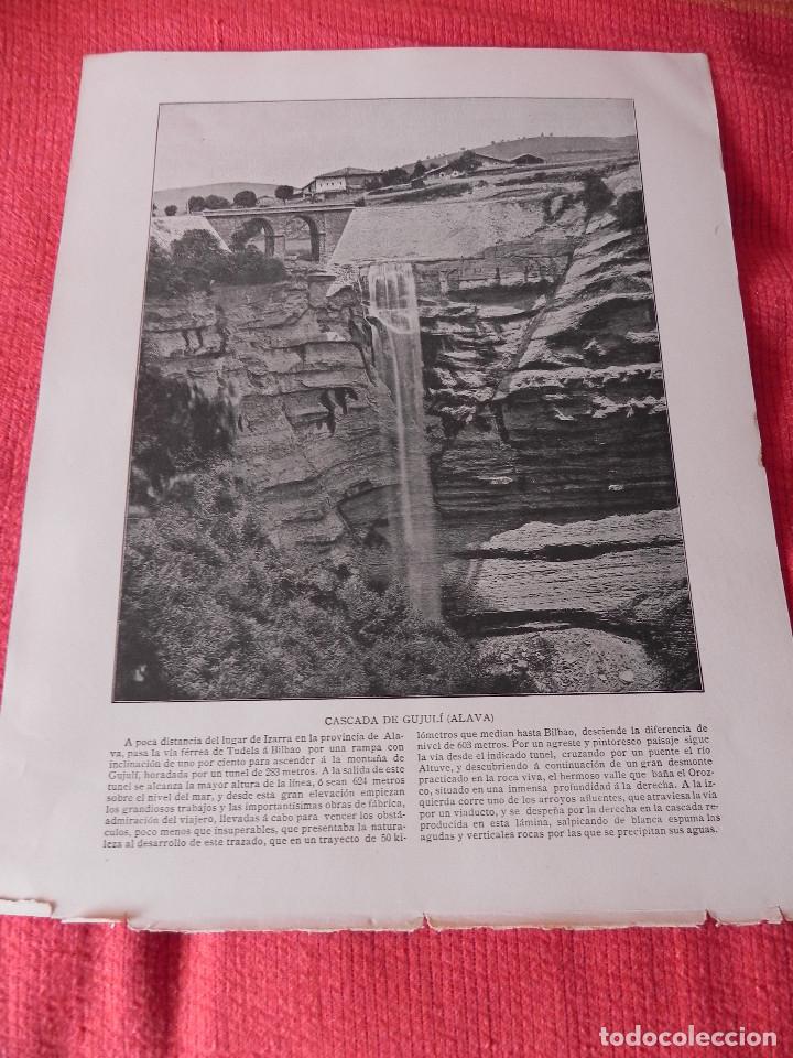 Coleccionismo: CASCADA DE GUJUL&Iacute; (&Aacute;LAVA). ANTIGUA L&Aacute;MINA DEL A&Ntilde;O 1898.@