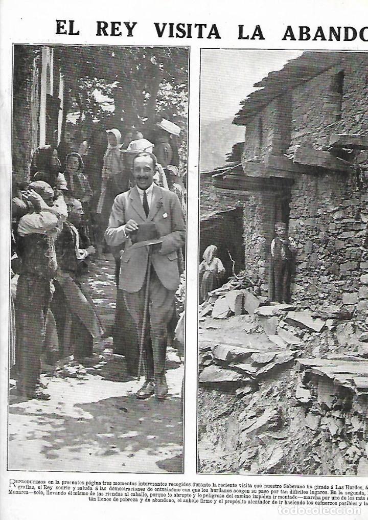 Collecting paper: A&Ntilde;O 1922 RECORTE PRENSA VISITA DEL REY A LA ABANDONADA REGION DE LAS HURDES