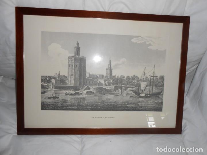 Coleccionismo: Vista de LA  TORRE  DEL  ORO  EN  SEVILLA - Foto 1