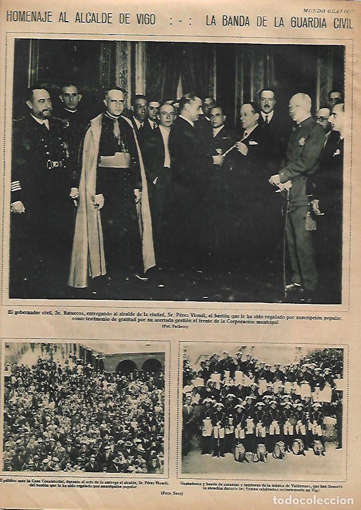 Collectionnisme: A&Ntilde;O 1929 RECORTE PRENSA GASTADORES BANDA CORNETAS Y TAMBORES DE VALDEMORO EN FIESTAS DE VIGO
