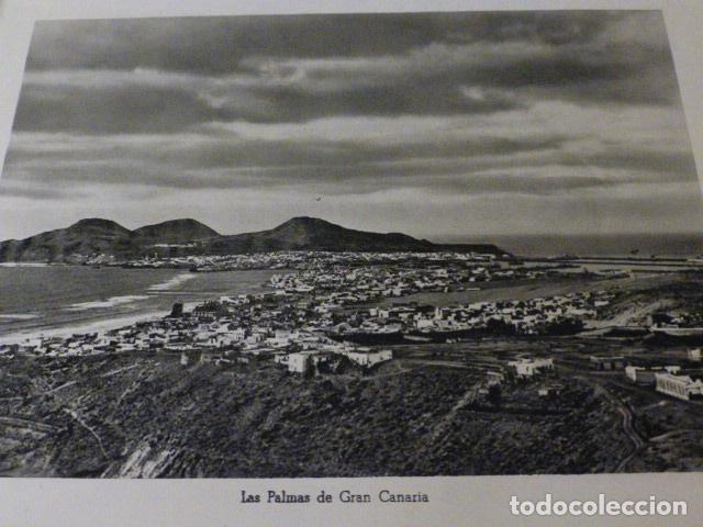 Collecting paper: LAS PALMAS DE GRAN CANARIA VISTA ANTIGUO HUECOGRABADO A&Ntilde;OS 40