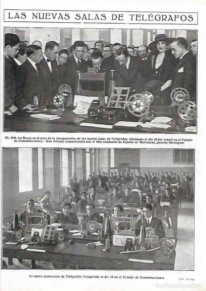 Sammelleidenschaft Papier: A&Ntilde;O 1922 RECORTE PRENSA INAUGURACION NUEVA SALA DE TELEGRAFOS PALACIO DE COMUNICACIONES