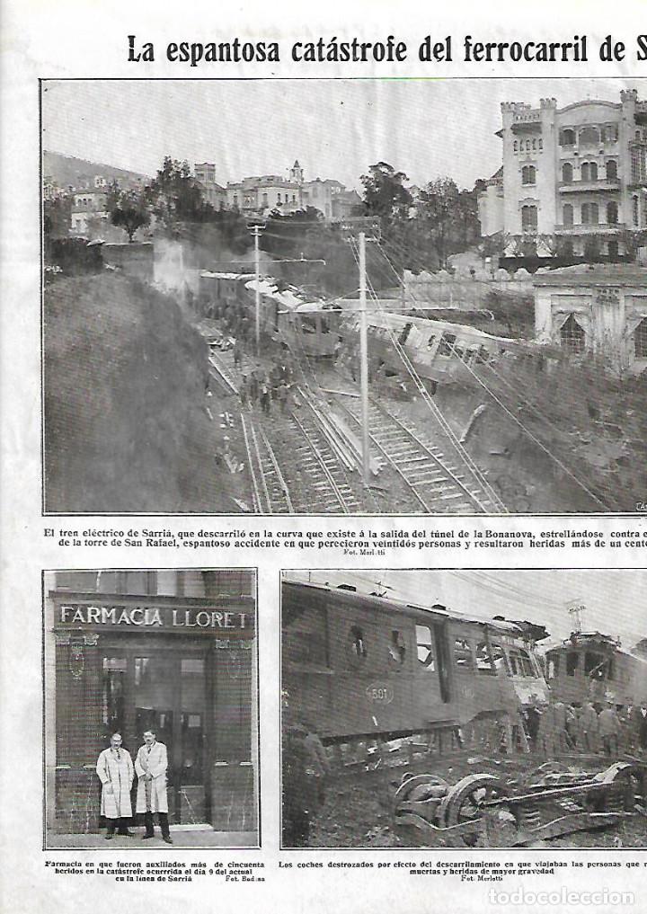 Sammelleidenschaft Papier: A&Ntilde;O 1925 RECORTE PRENSA CATASTROFE SARRIA TREN ELECTRICO ACCIDENTE FARMACIA LLORET AUXILIO HERIDOS