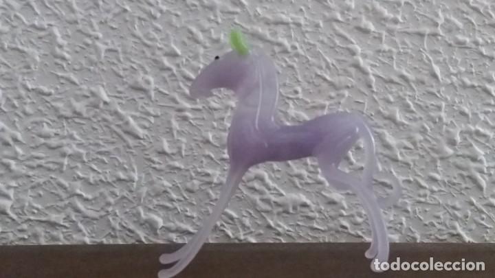 Coleccionismo: Miniatura de caballo de cristal - Foto 6