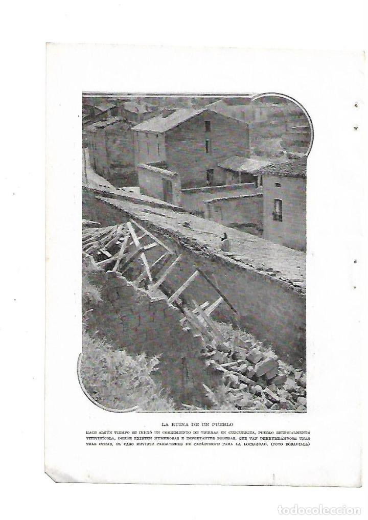 Collectionnisme: A&Ntilde;O 1933 RECORTE PRENSA DERRUMBAMIENTO EN CUZCURRITA CORRIMIENTO DE TIERRAS RUINA DEL PUEBLO