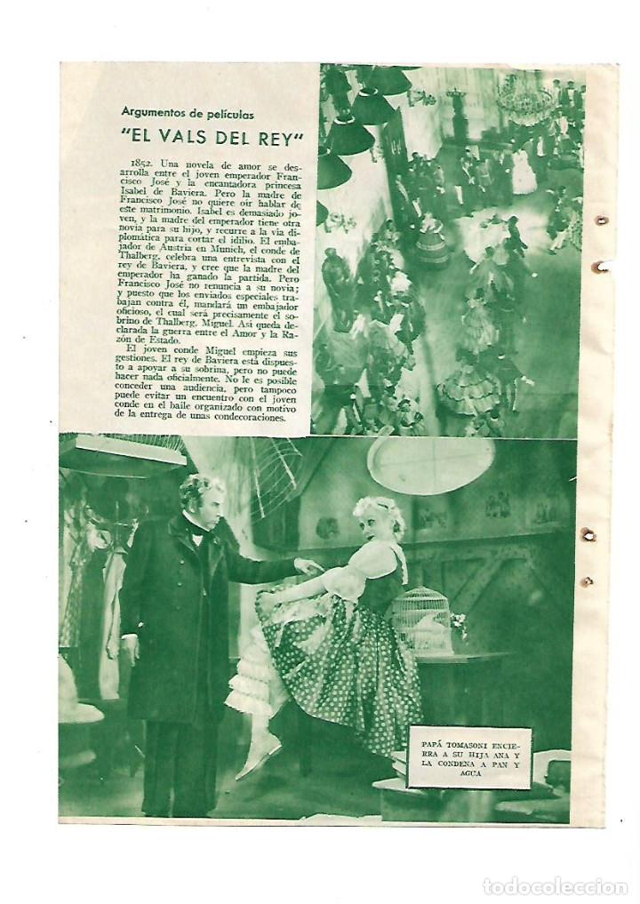 Collectionnisme: A&Ntilde;O 1936 RECORTE PRENSA CINE ARGUMENTO PELICULA EL VALS DEL REY HENRY GARAT RENEE SAINT-CYR