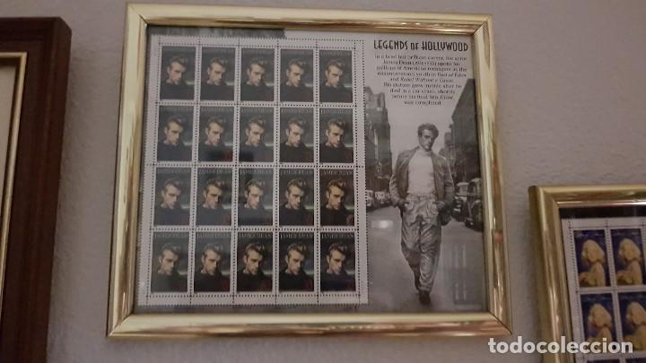 Coleccionismo: Pliego de hoja conmemorativo  James Dean  Enmarcado