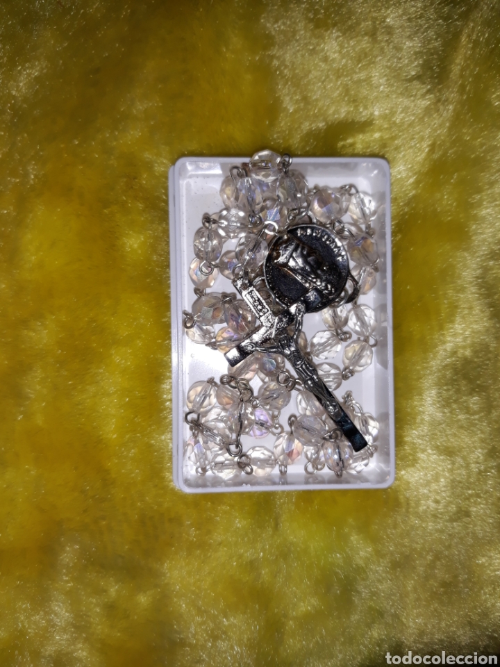 Coleccionismo: ROSARIO NUEVO DE CRISTAL - Foto 1