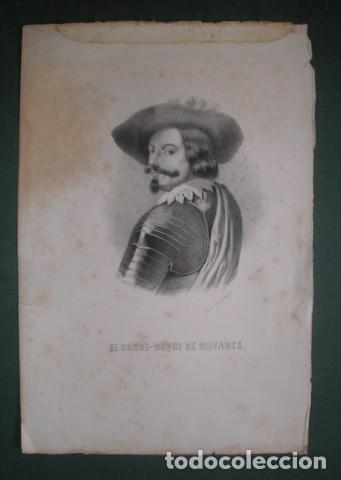 Collecting paper: EL CONDE-DUQUE DE OLIVARES. J. Cebri&aacute;n dib, Lit. de Donon Madrid. siglo XIX