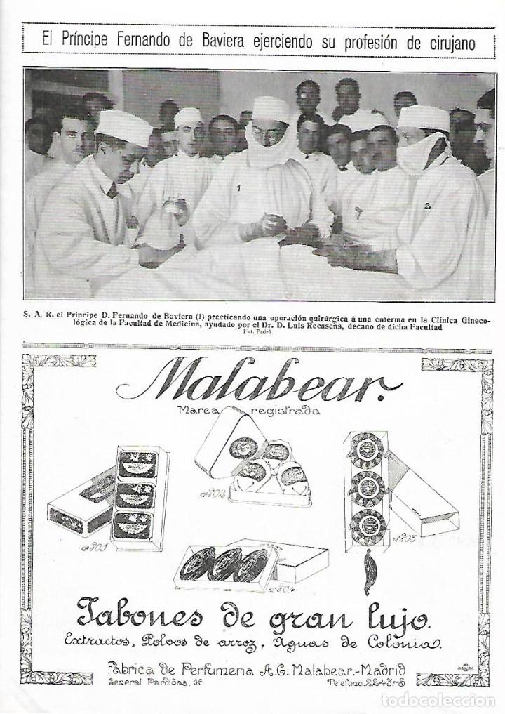 Sammelleidenschaft Papier: A&Ntilde;O 1923 RECORTE PRENSA PUBLICIDAD JABON MALABEAR JABONES DE GRAN LUJO