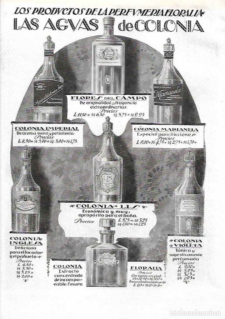 Sammelleidenschaft Papier: A&Ntilde;O 1924 RECORTE PRENSA PUBLICIDAD LAS AGUAS DE COLONIA FLORALIA IMPERIAL VIOLETA LIS MARIANELA