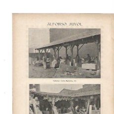Coleccionismo: AÑO 1919 PUBLICIDAD TALLER MARMOL ALFONSO JUYOL MARMOLISTA TALLERES CALLE MALLORCA Y VILLARROEL