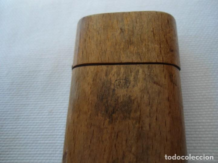 Coleccionismo: ANTIGUO CERILLERO DE MADERA - Foto 5