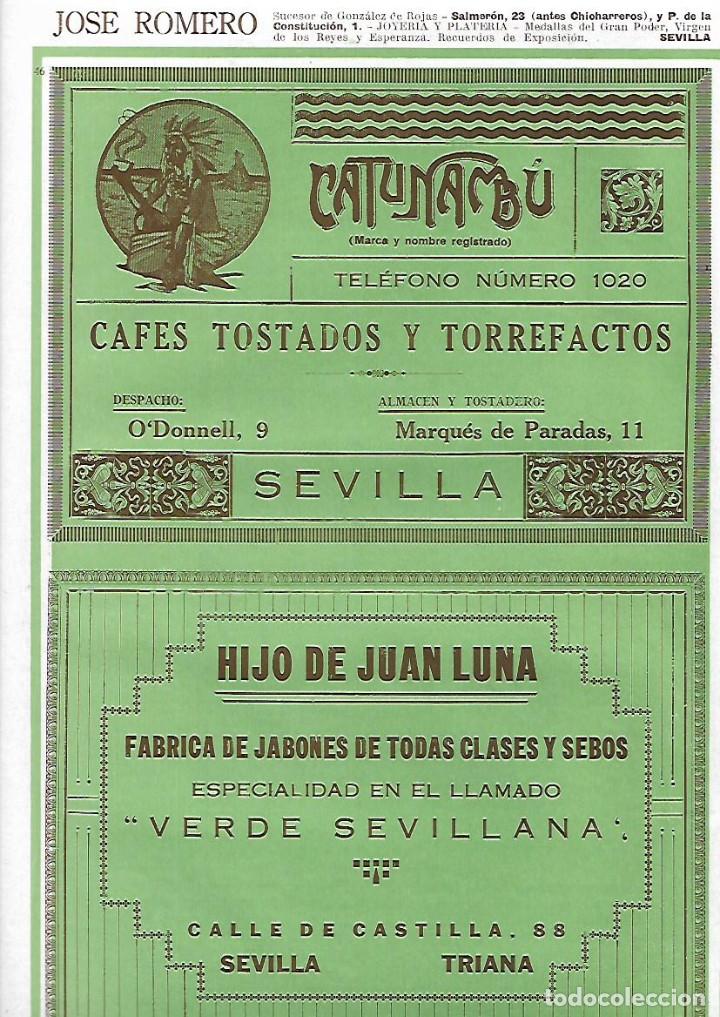 Collectionnisme: A&Ntilde;O 1927 PUBLICIDAD CATUNAMBU CAFE SEVILLA HIJO DE JUAN LUNA JABON VERDE SEVILLANA