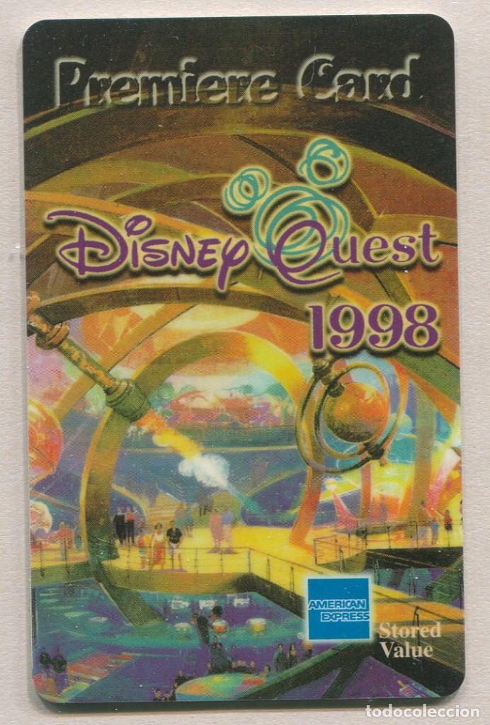 Coleccionismo: tarjeta entrada walt disney world quest 1998 - premiere card - disneylandia, disneyland