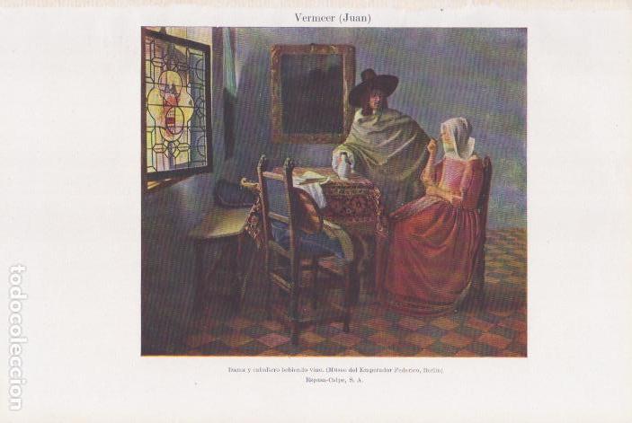 Coleccionismo: * ARTE * PINTURA FLAMENCA  * Dama y caballero bebiendo vino por Juan Vermeer