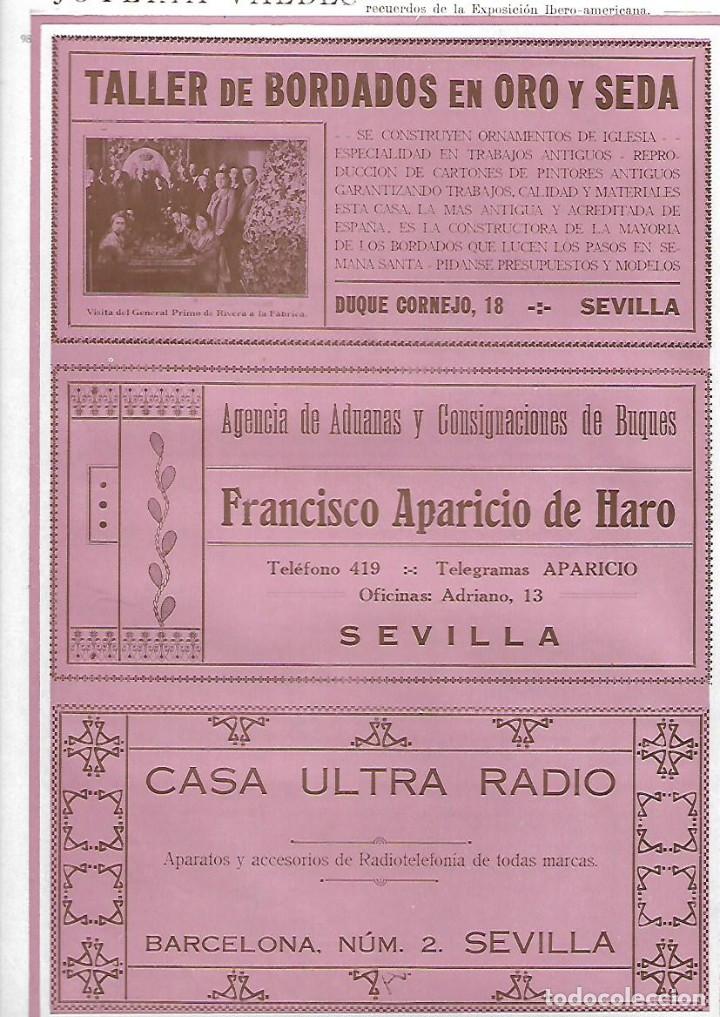 Collectionnisme: A&Ntilde;O 1927 PUBLICIDAD SEVILLA TALLER DE BORDADOS EN ORO Y SEDA VISITA GENERAL PRIMO DE RIVERA